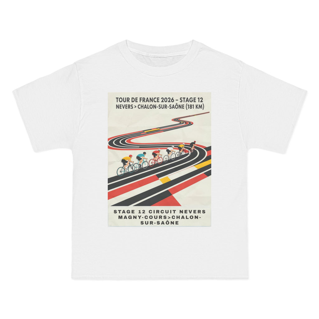 Tour de France 2026 Stage 12 Nevers to Chalon-sur-Saône T-Shirt | Bauhaus Cycling Poster
