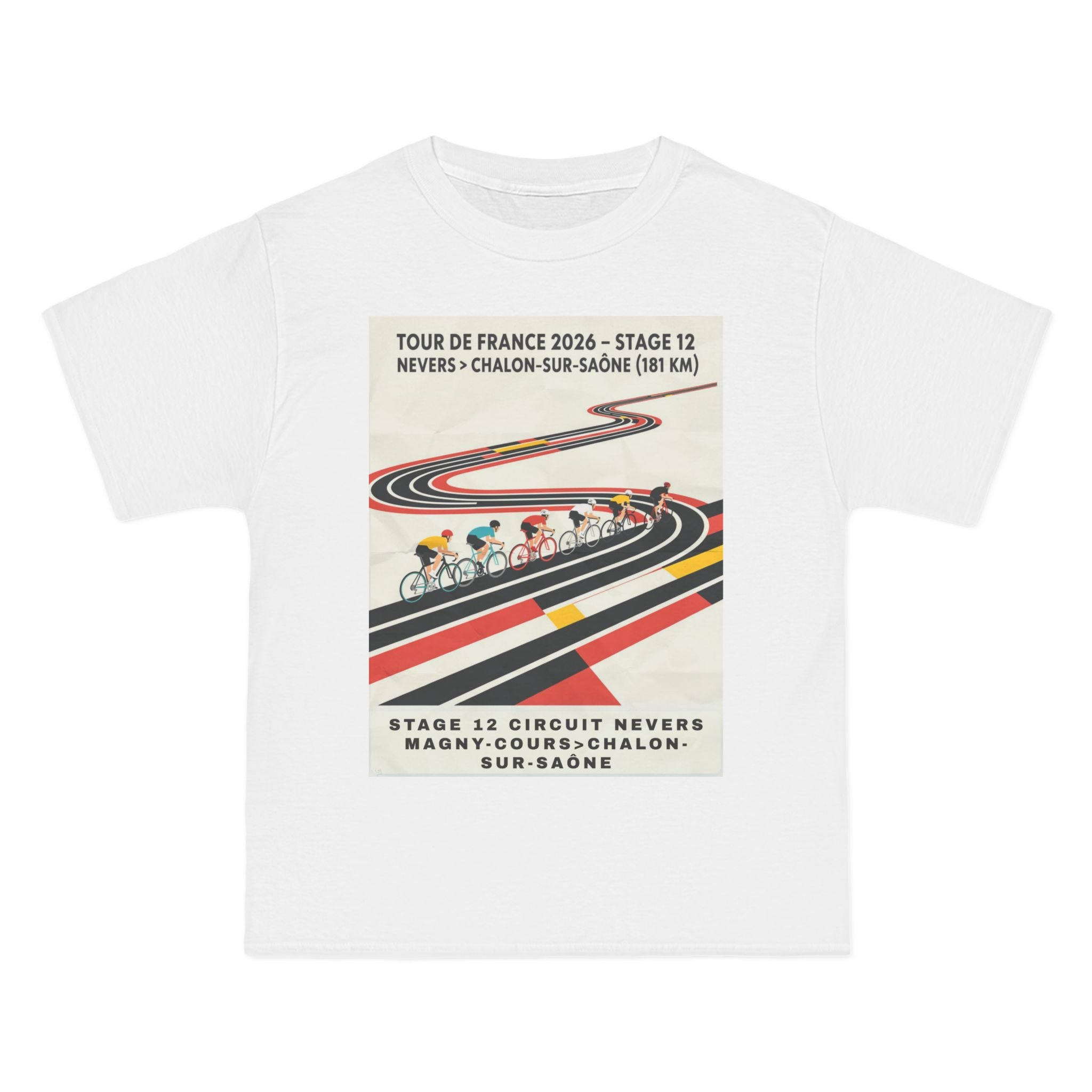 Tour de France 2026 Stage 12 Nevers to Chalon-sur-Saône T-Shirt | Bauhaus Cycling Poster