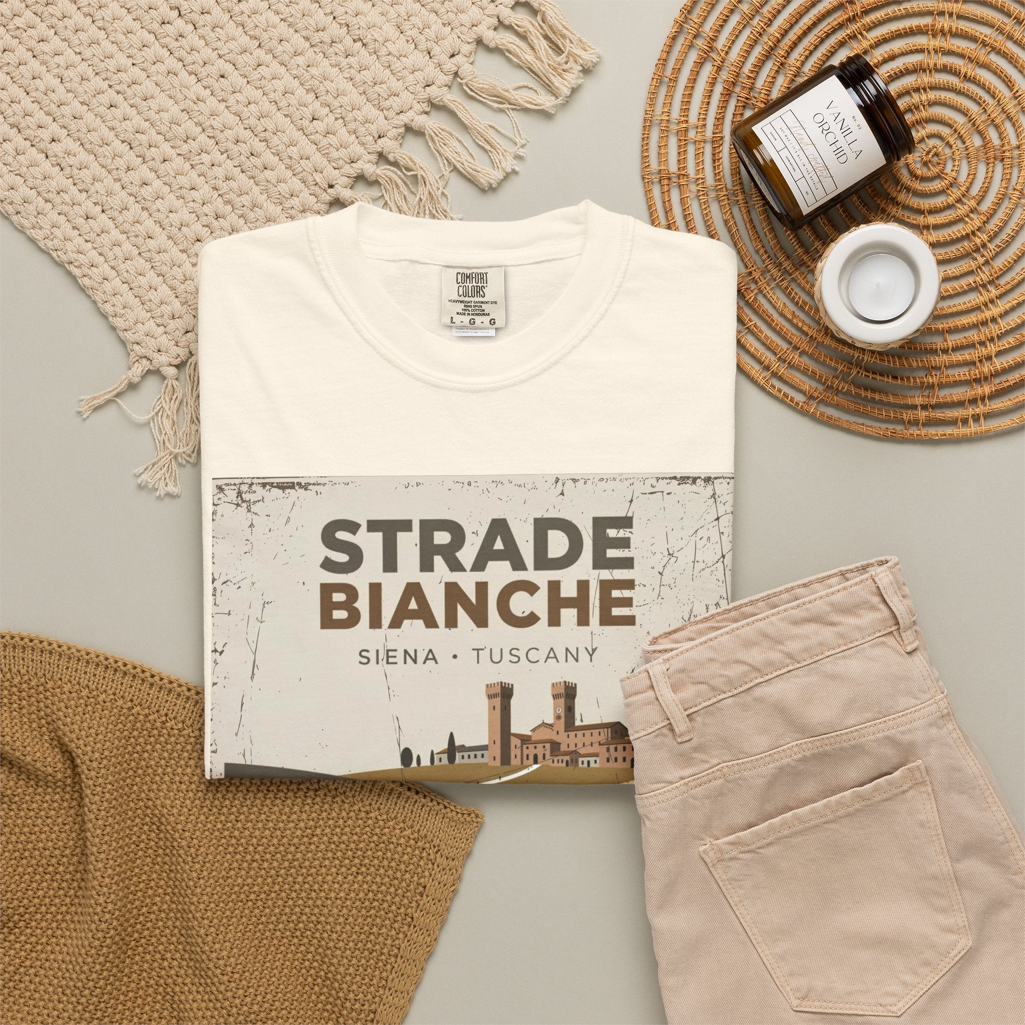 Strade Bianche Cycling Tee | Siena Tuscany Gravel Road Bike Shirt