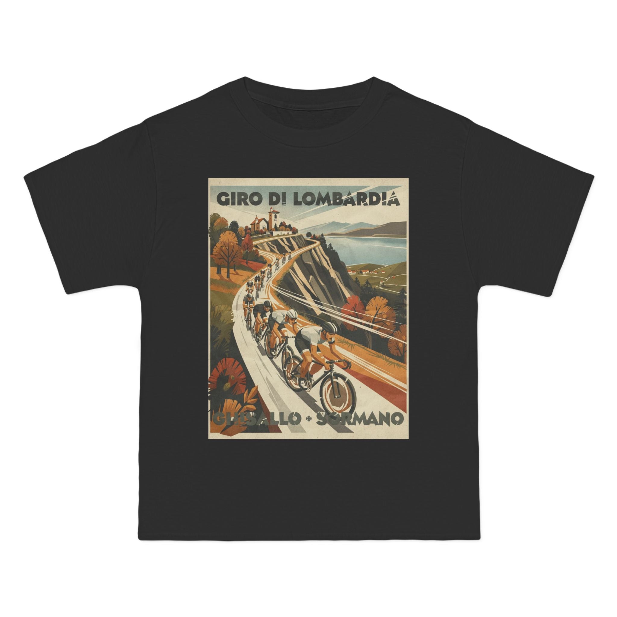 Il Lombardia Cycling Poster Giro di Lombardia T-Shirt | Futurist Italian Bike Art