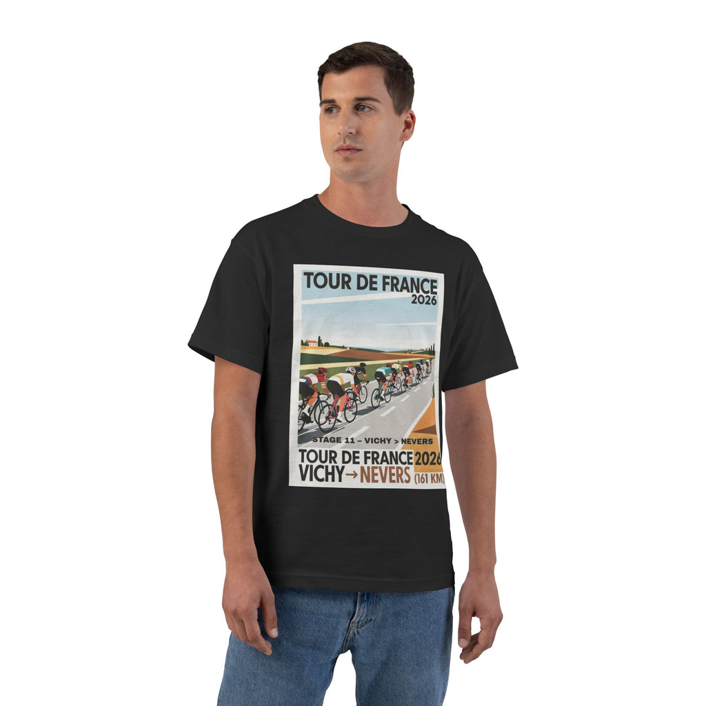 Tour de France 2026 Stage 11 Vichy to Nevers T-Shirt | Cycling Peloton Vector Art