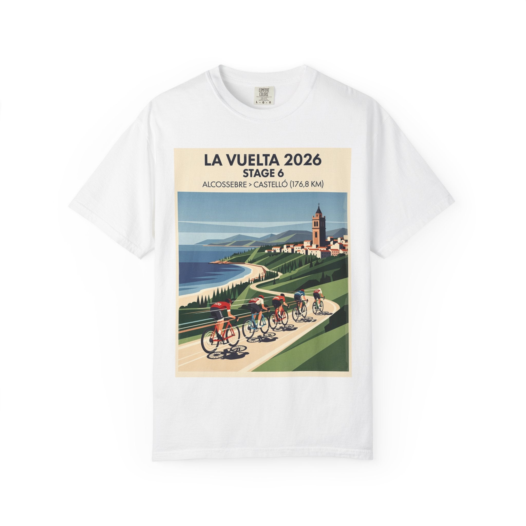 2026 Vuelta a España Stage 6 Cycling T-Shirt | Alcossebre to Castelló 176.8km | Graphic Tee