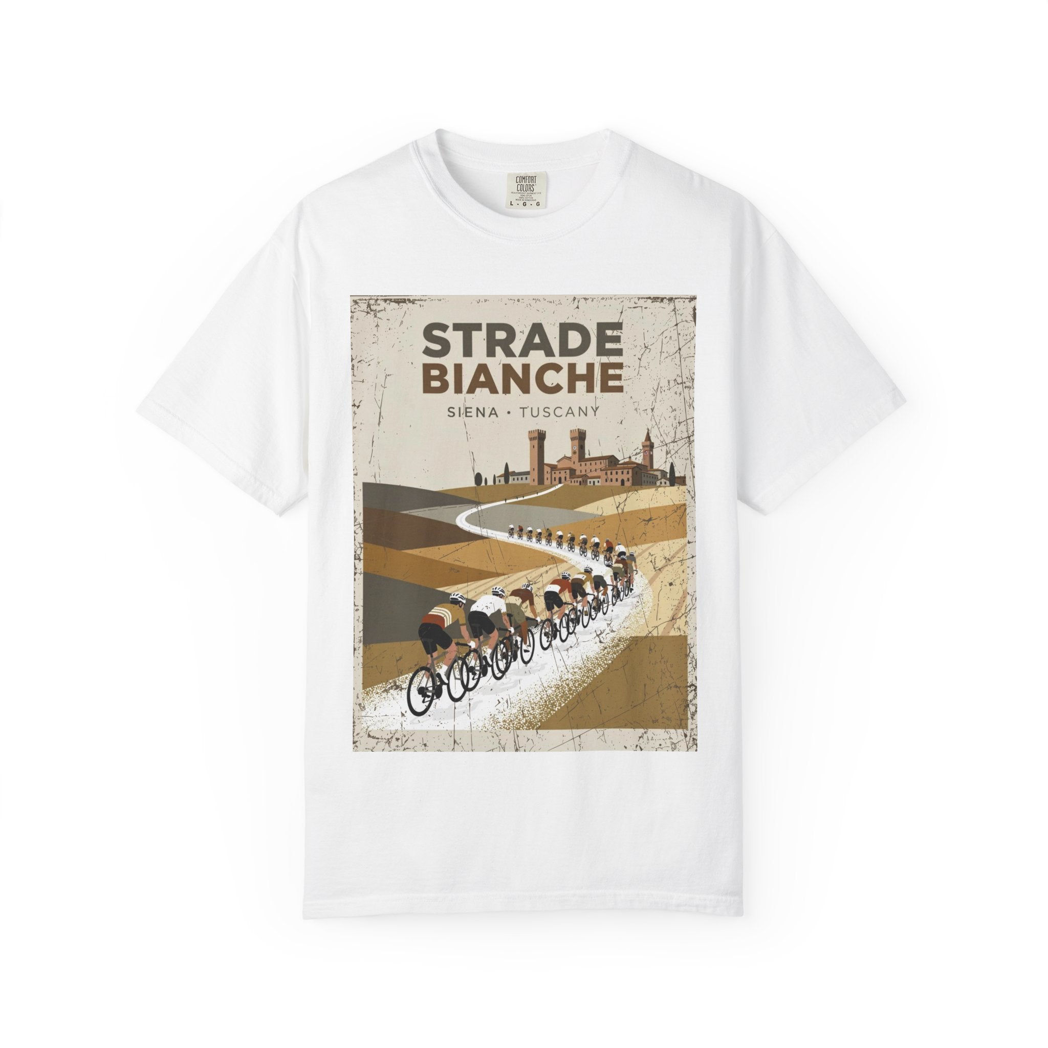 Strade Bianche Cycling Tee | Siena Tuscany Gravel Road Bike Shirt