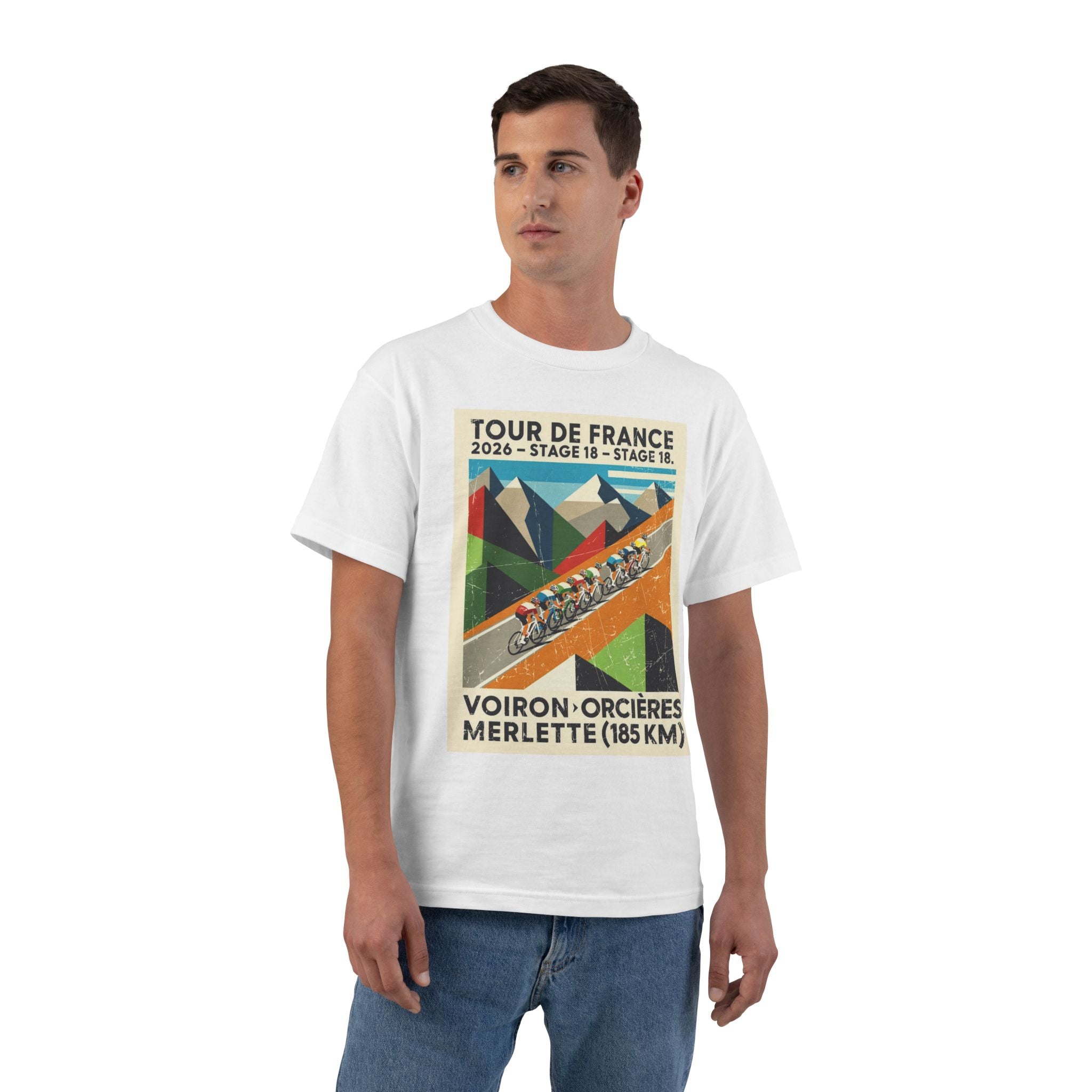 Tour de France 2026 Stage 18 Voiron > Orcières-Merlette T-Shirt | Cycling Summit Route