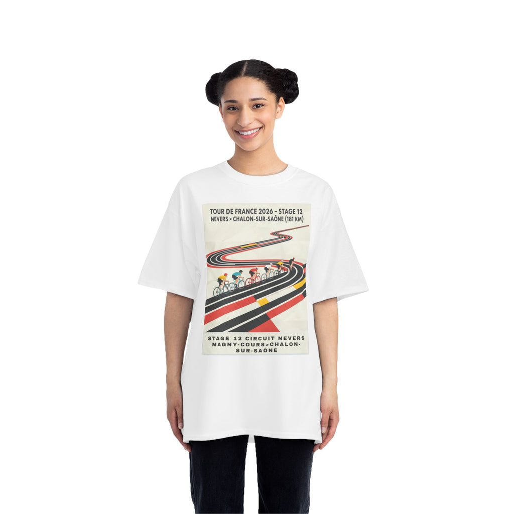 Tour de France 2026 Stage 12 Nevers to Chalon-sur-Saône T-Shirt | Bauhaus Cycling Poster