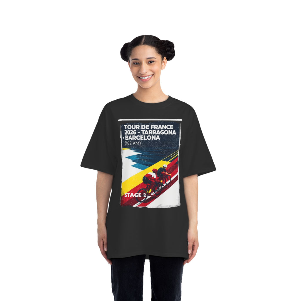 Tour de France 2026 Stage 2 Tarragona > Barcelona T-Shirt | Bauhaus Cycling Poster