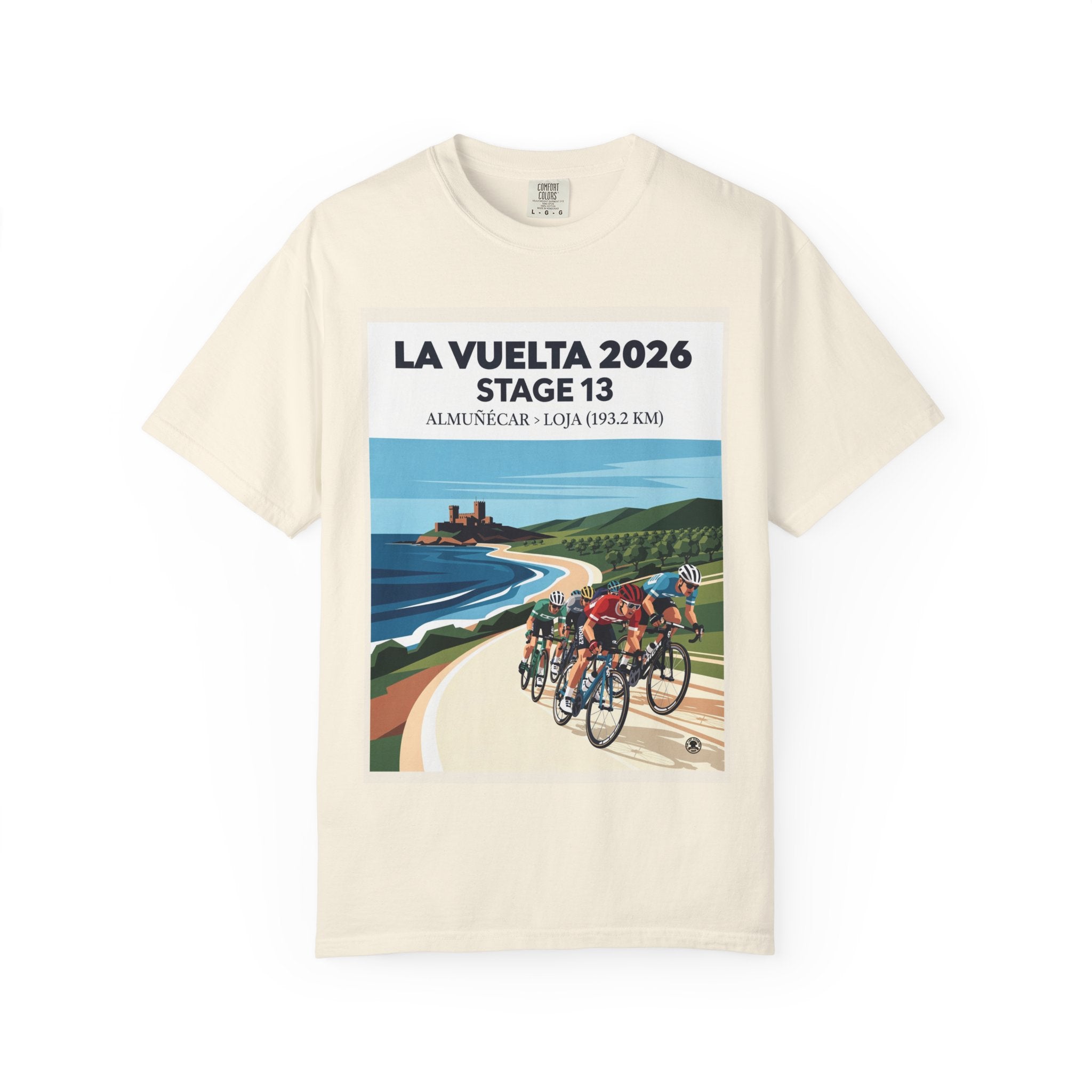 2026 Vuelta a España Stage 13 Cycling T-Shirt | Almuñécar to Loja 193.2km | Graphic Tee