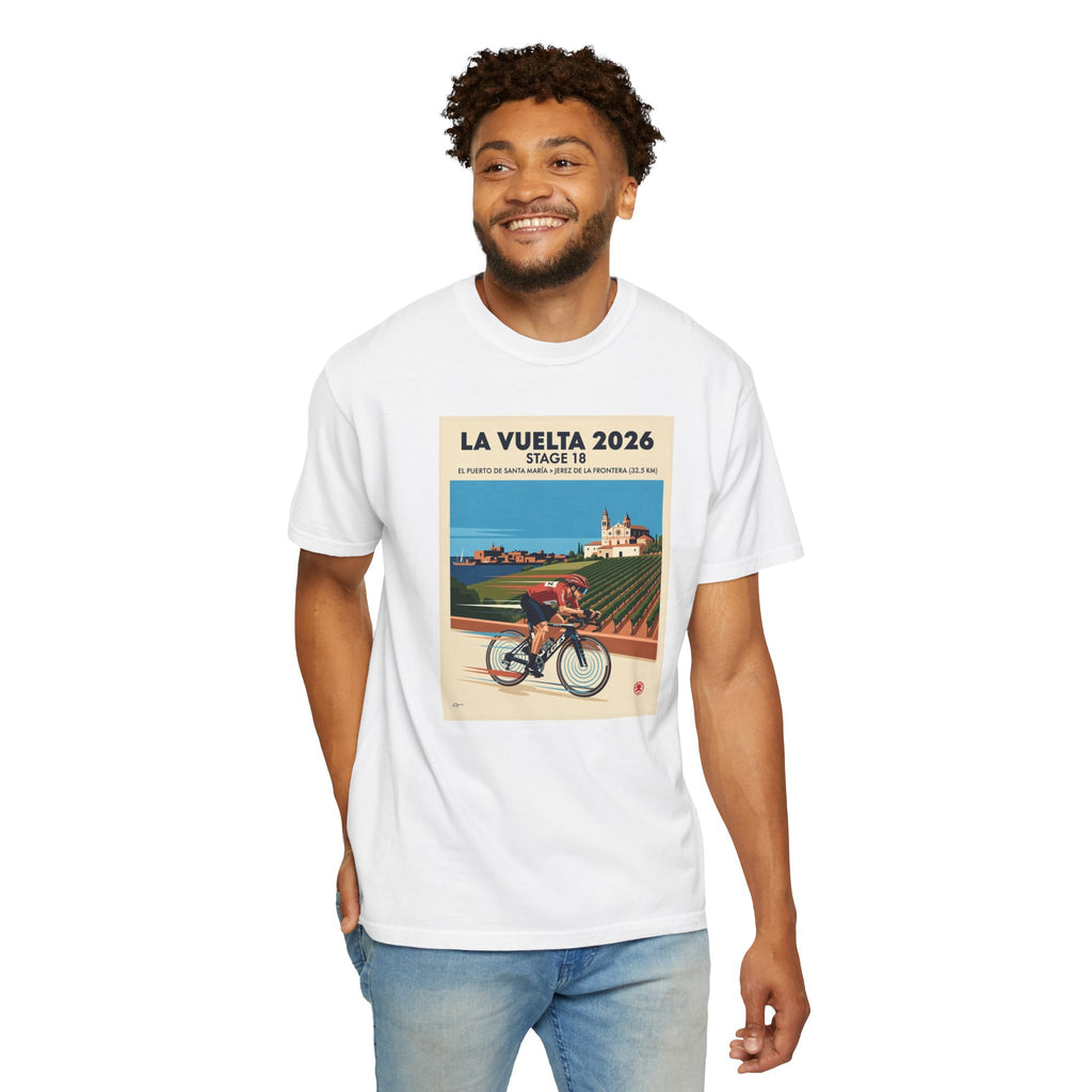 2026 Vuelta a España Stage 18 Cycling T-Shirt | El Puerto de Santa María to Jerez 32.5km | Graphic Tee