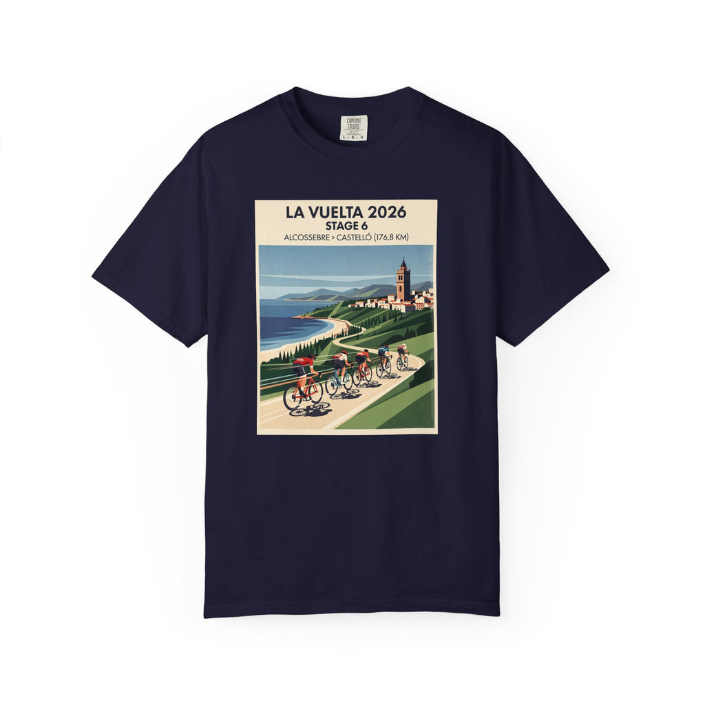 2026 Vuelta a España Stage 6 Cycling T-Shirt | Alcossebre to Castelló 176.8km | Graphic Tee