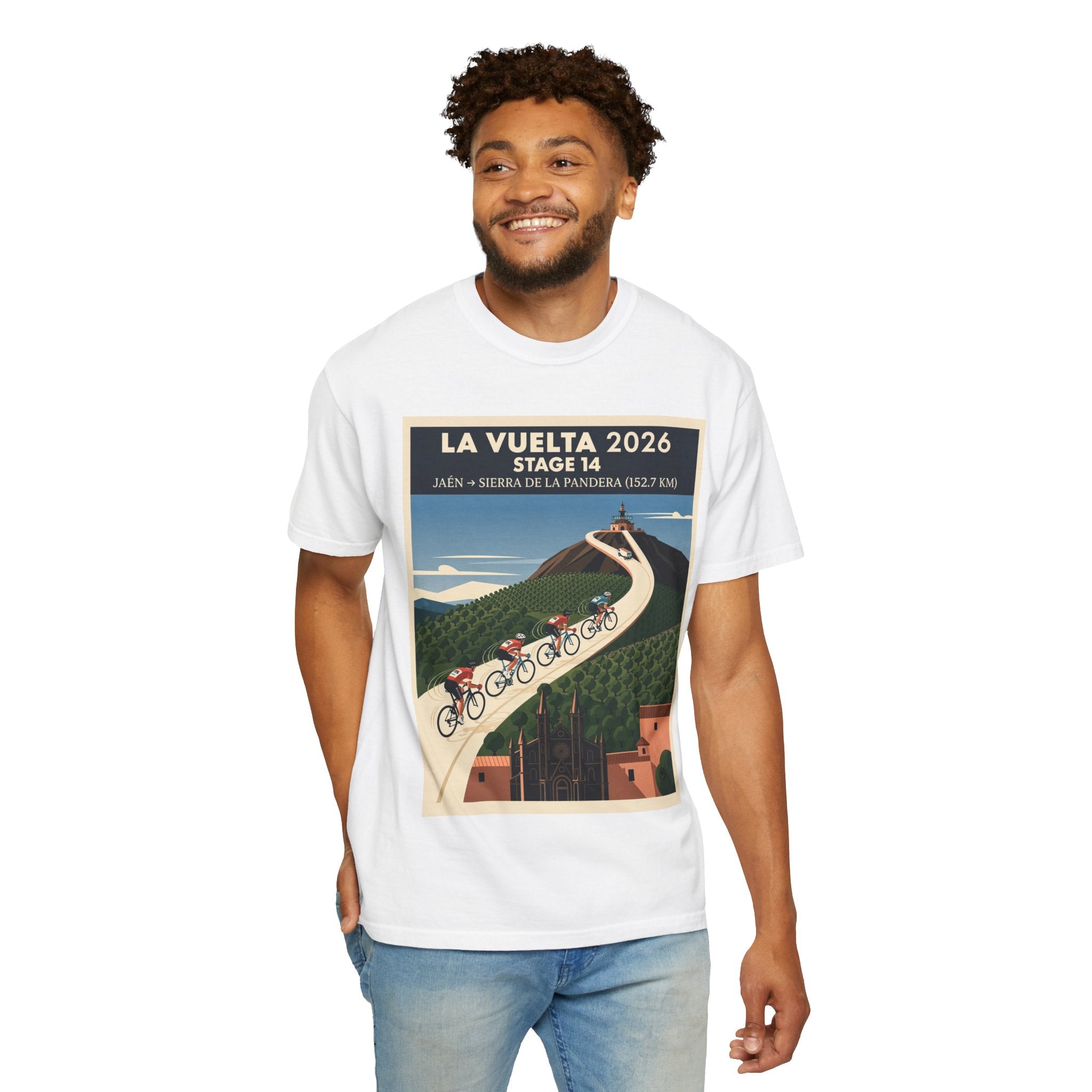 2026 Vuelta a España Stage 14 Cycling T-Shirt | Jaén to Sierra de La Pandera 152.7km | Graphic Tee