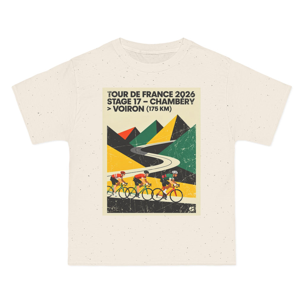 Tour de France 2026 Stage 17 Chambéry to Voiron Poster T-Shirt | Cycling Race Tee