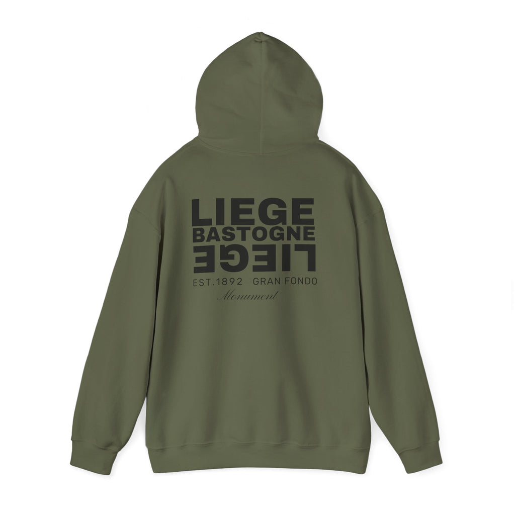 Liege Bastogne Liege Monument Bike race since 1892  Vintage Cycling Fan Logo Hoodie | Retro Cycling Sweatshirt
