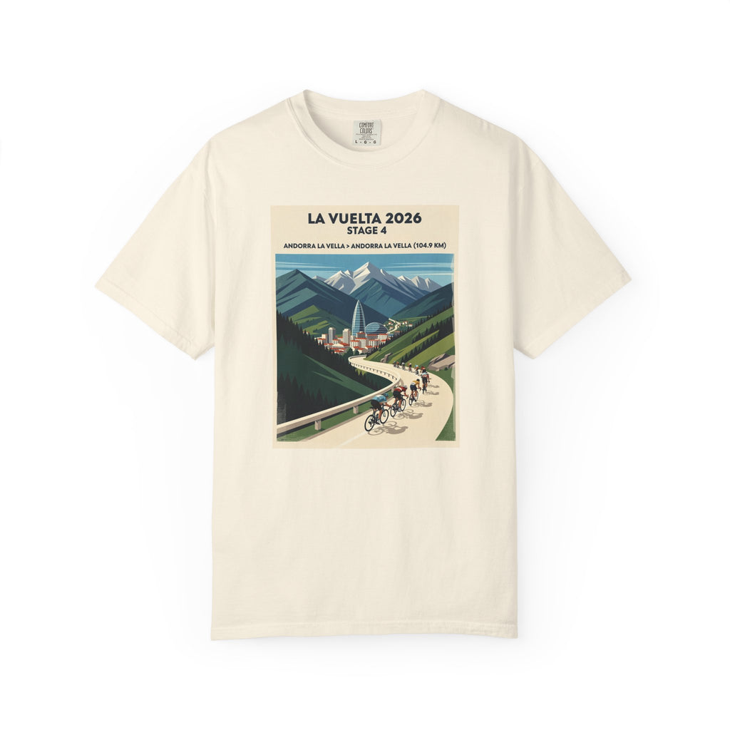 2026 Vuelta a España Stage 4 Cycling T-Shirt | Andorra la Vella 104.9km | Graphic Tee