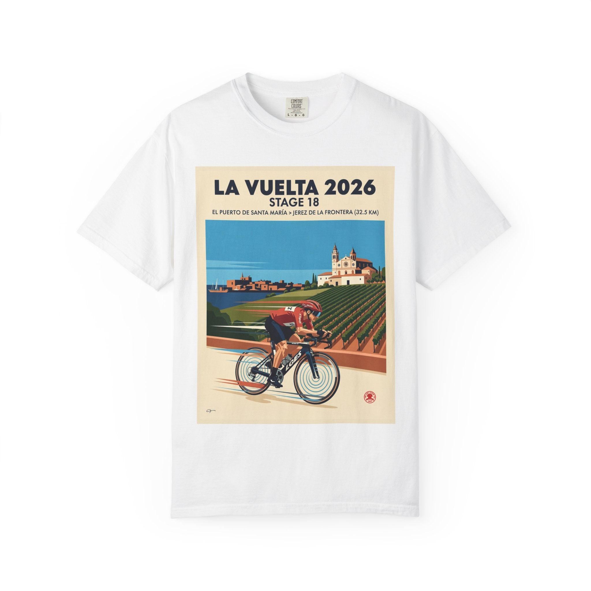 2026 Vuelta a España Stage 18 Cycling T-Shirt | El Puerto de Santa María to Jerez 32.5km | Graphic Tee