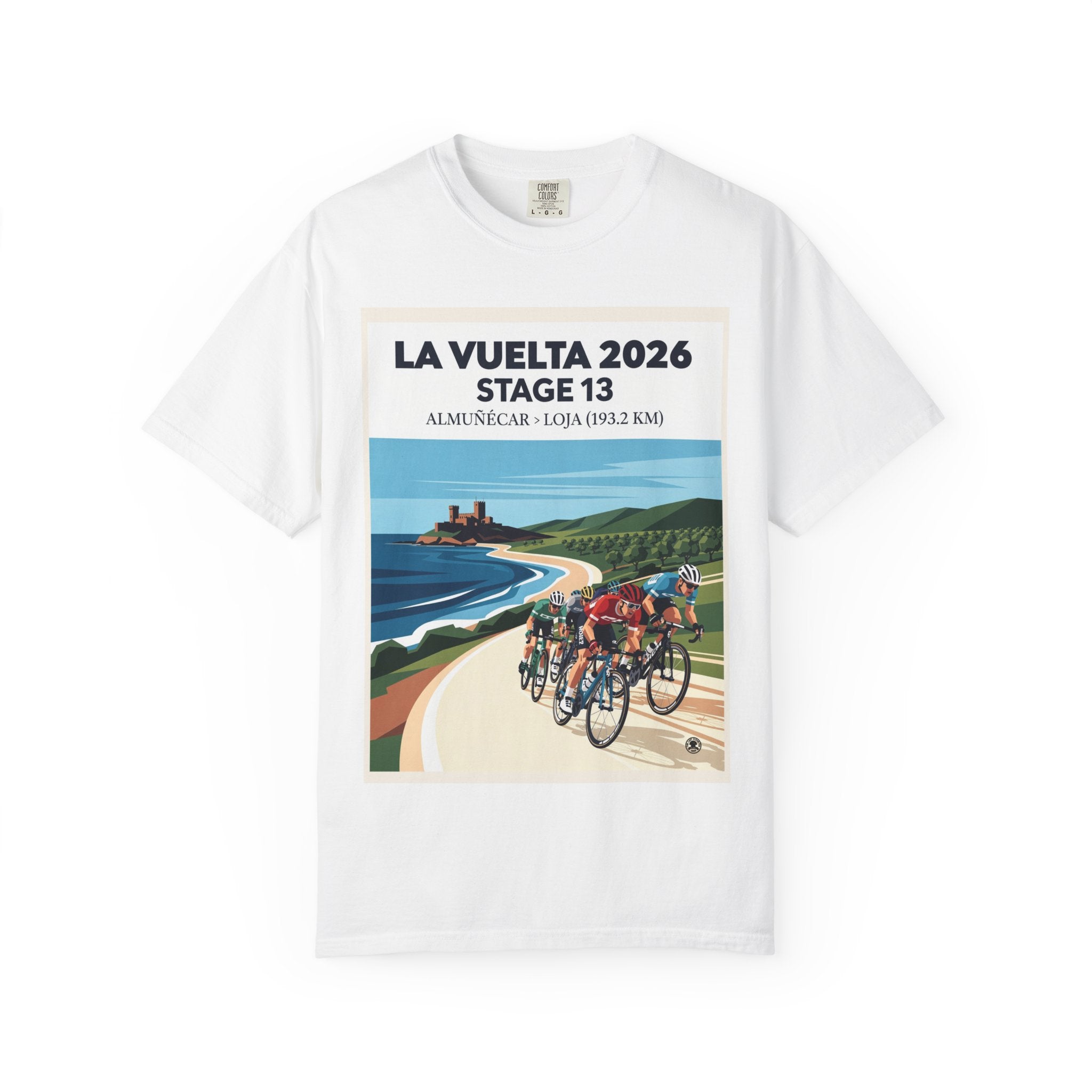 2026 Vuelta a España Stage 13 Cycling T-Shirt | Almuñécar to Loja 193.2km | Graphic Tee