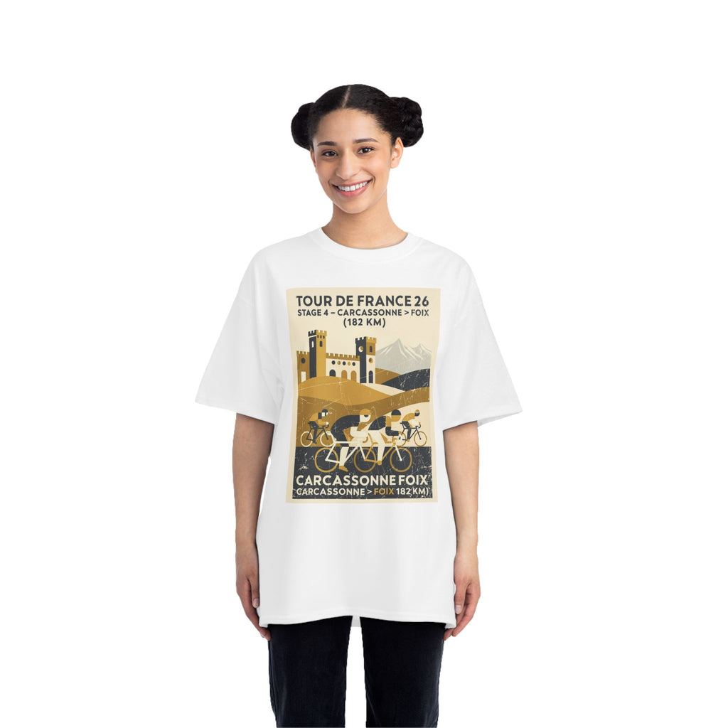 Tour de France 2026 Stage 4 Carcassonne > Foix T-Shirt | Bauhaus Cycling Artwork