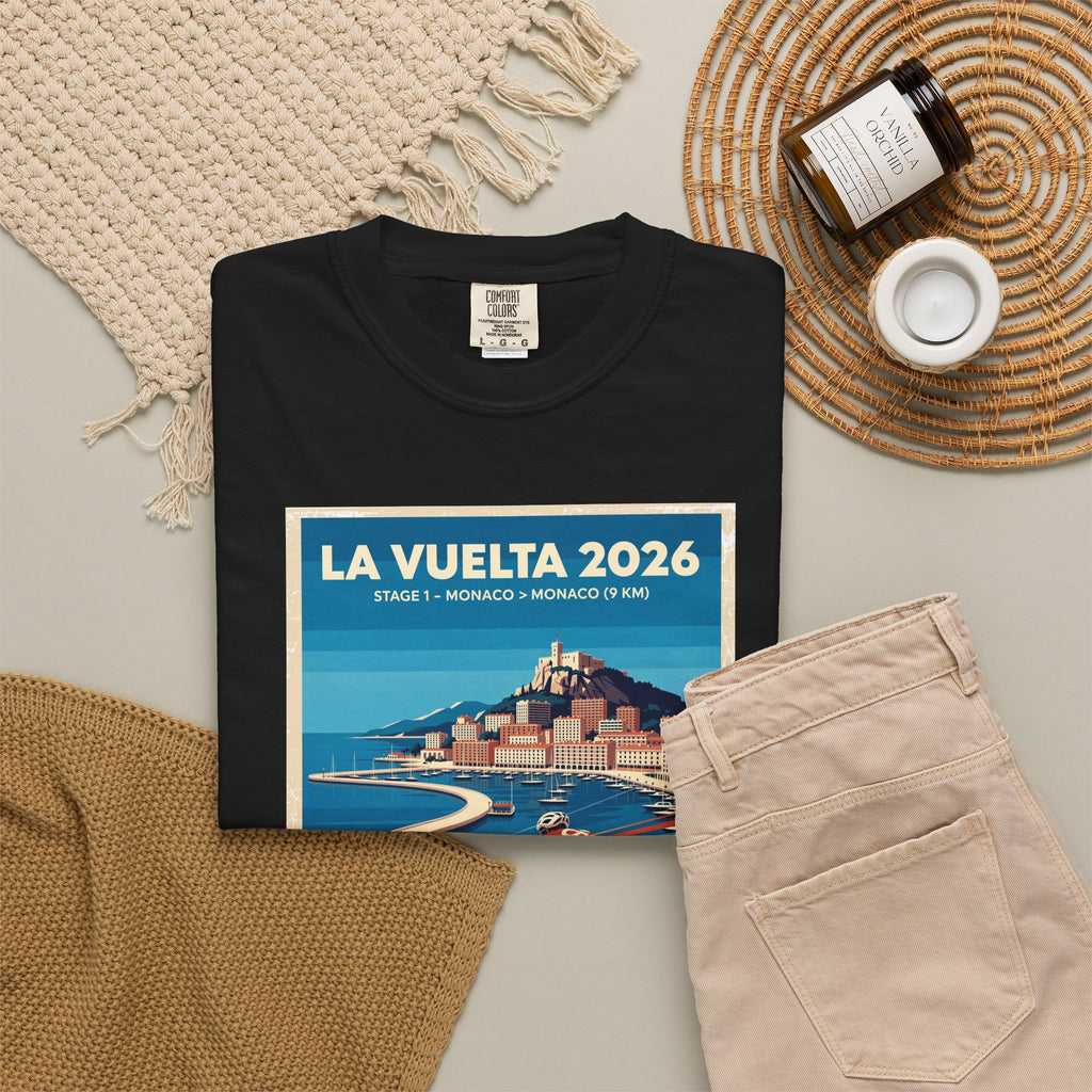 2026 Vuelta a España Stage 1 Cycling T-Shirt | Monaco to Monaco 9km | Graphic Tee