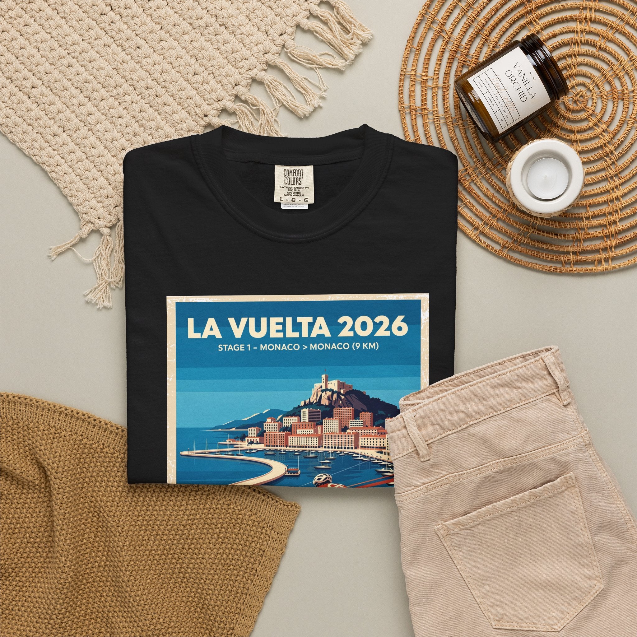 2026 Vuelta a España Stage 1 Cycling T-Shirt | Monaco to Monaco 9km | Graphic Tee