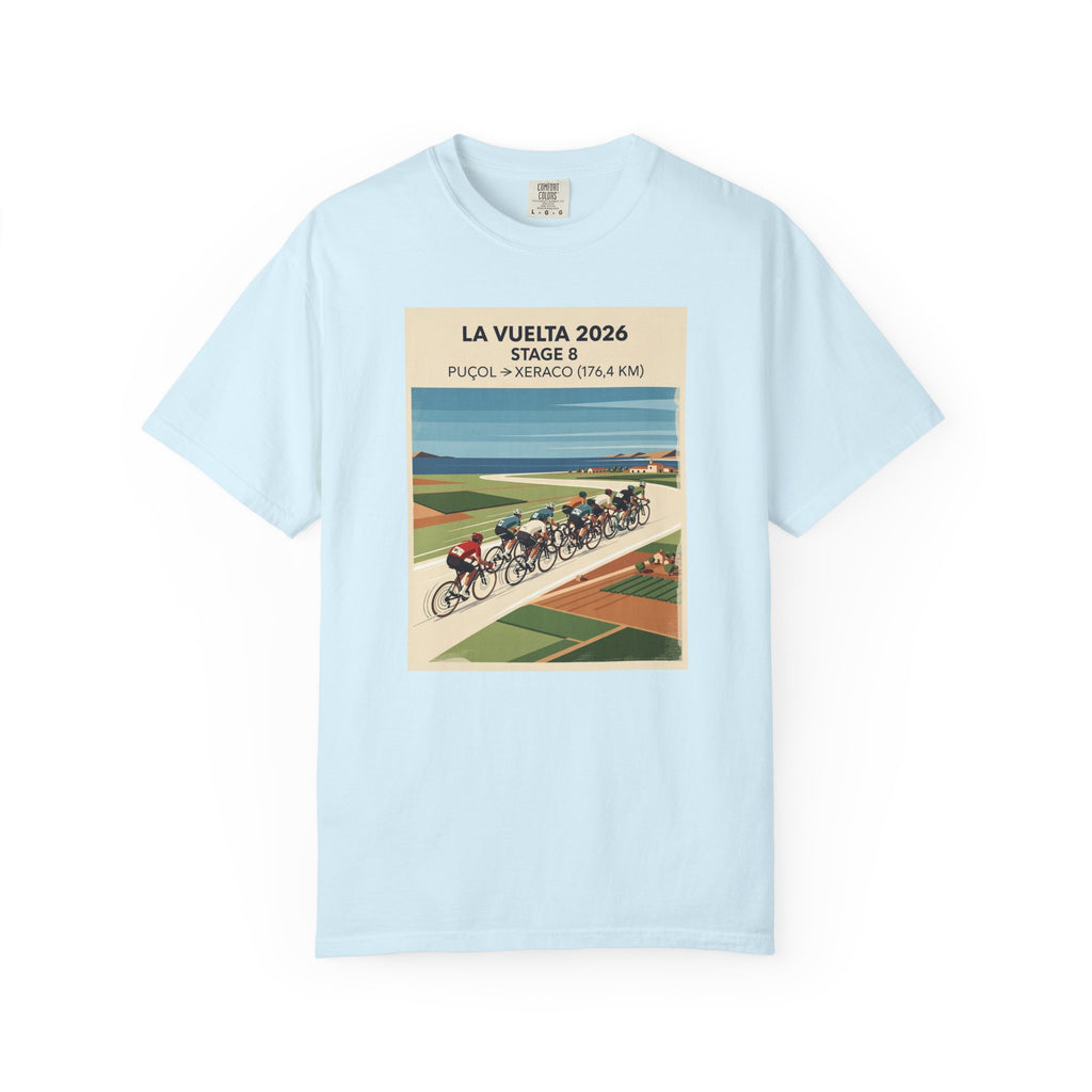 2026 Vuelta a España Stage 8 Cycling T-Shirt | Puçol to Xeraco 176.4km | Graphic Tee