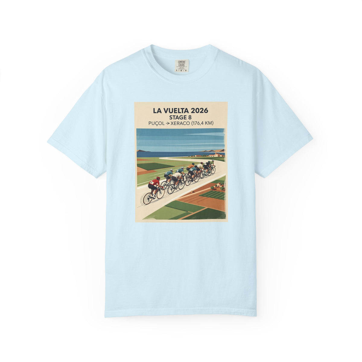 2026 Vuelta a España Stage 8 Cycling T-Shirt | Puçol to Xeraco 176.4km | Graphic Tee