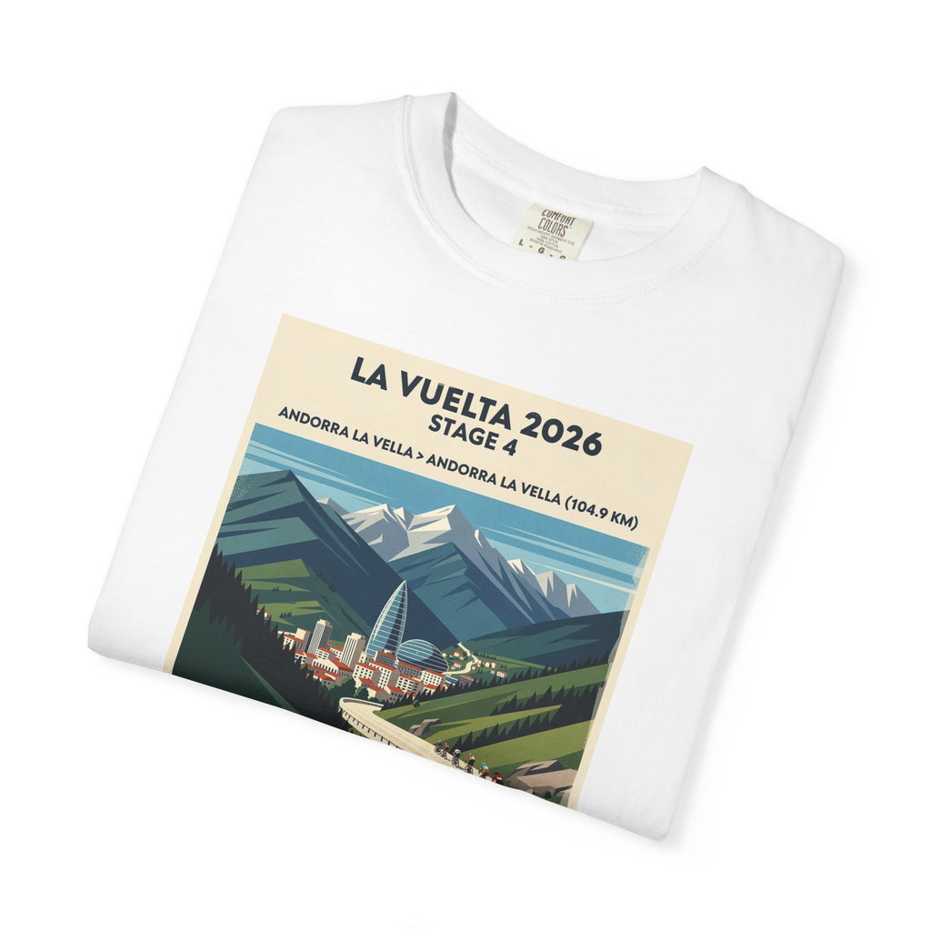 2026 Vuelta a España Stage 4 Cycling T-Shirt | Andorra la Vella 104.9km | Graphic Tee