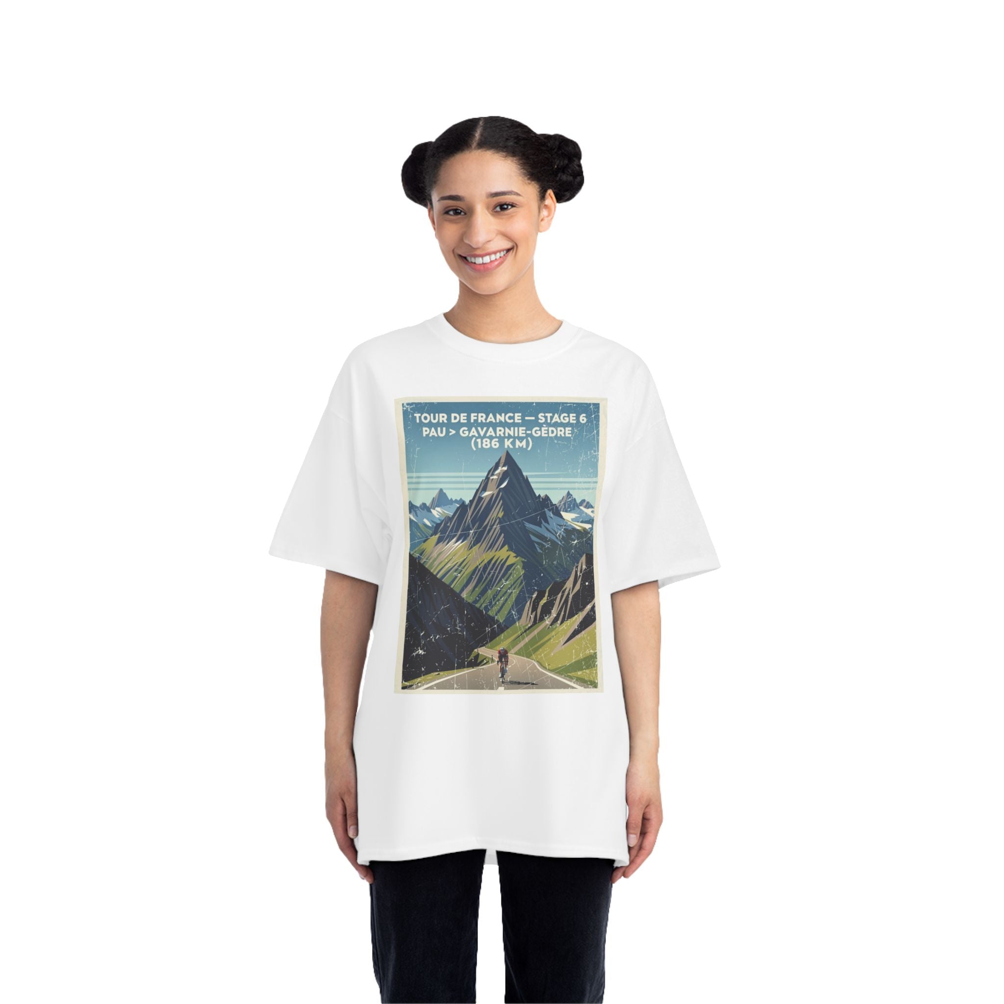 Tour de France 2026 Stage 6 Pau > Gavarnie-Gèdre T-Shirt | Mountain Poster, Solo Climber