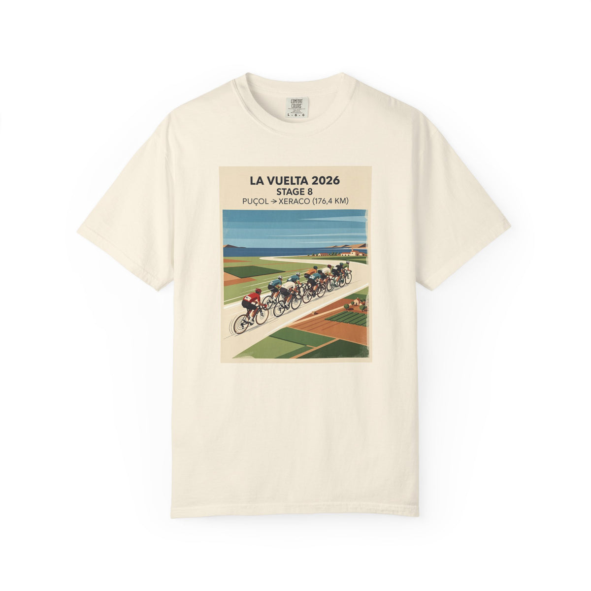 2026 Vuelta a España Stage 8 Cycling T-Shirt | Puçol to Xeraco 176.4km | Graphic Tee