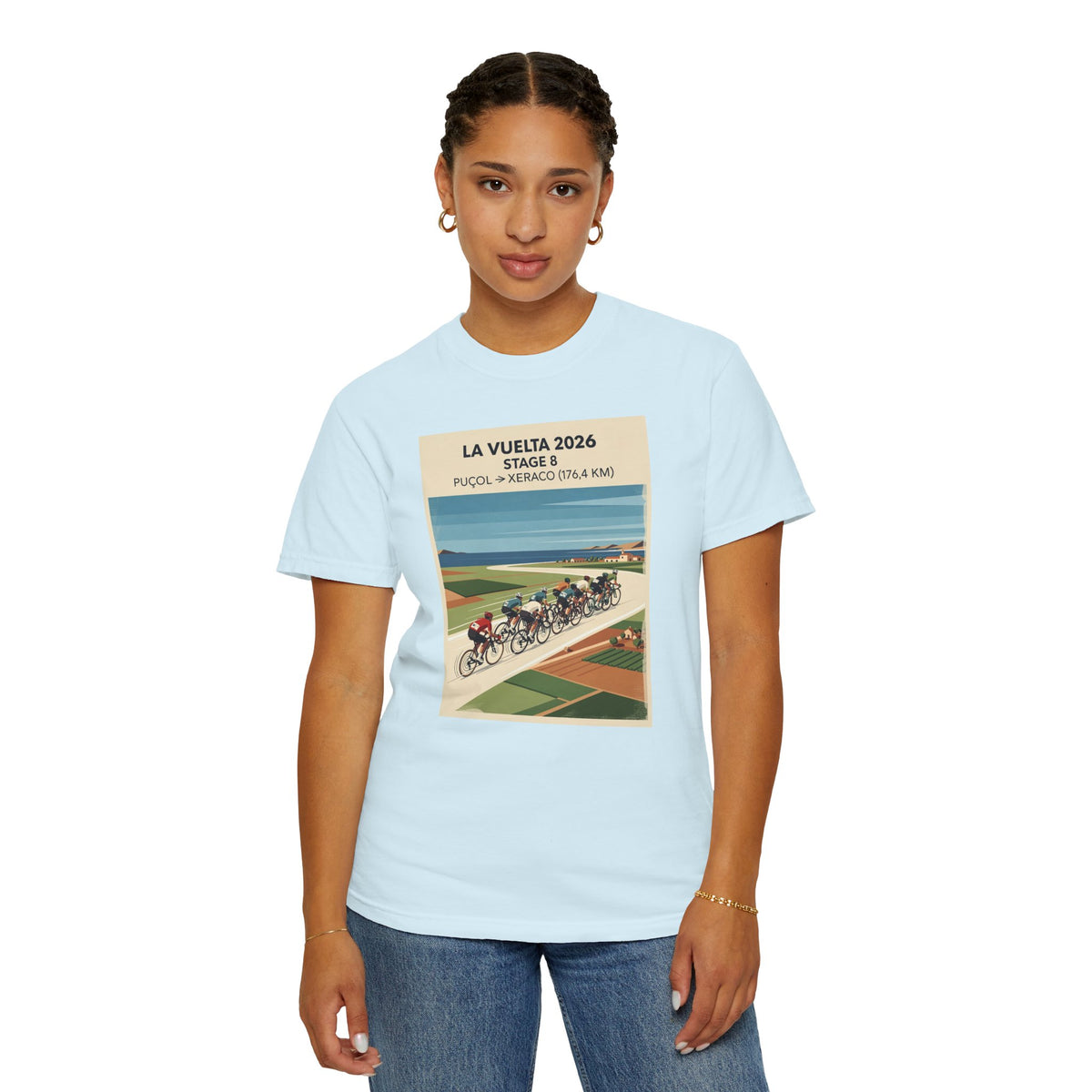 2026 Vuelta a España Stage 8 Cycling T-Shirt | Puçol to Xeraco 176.4km | Graphic Tee