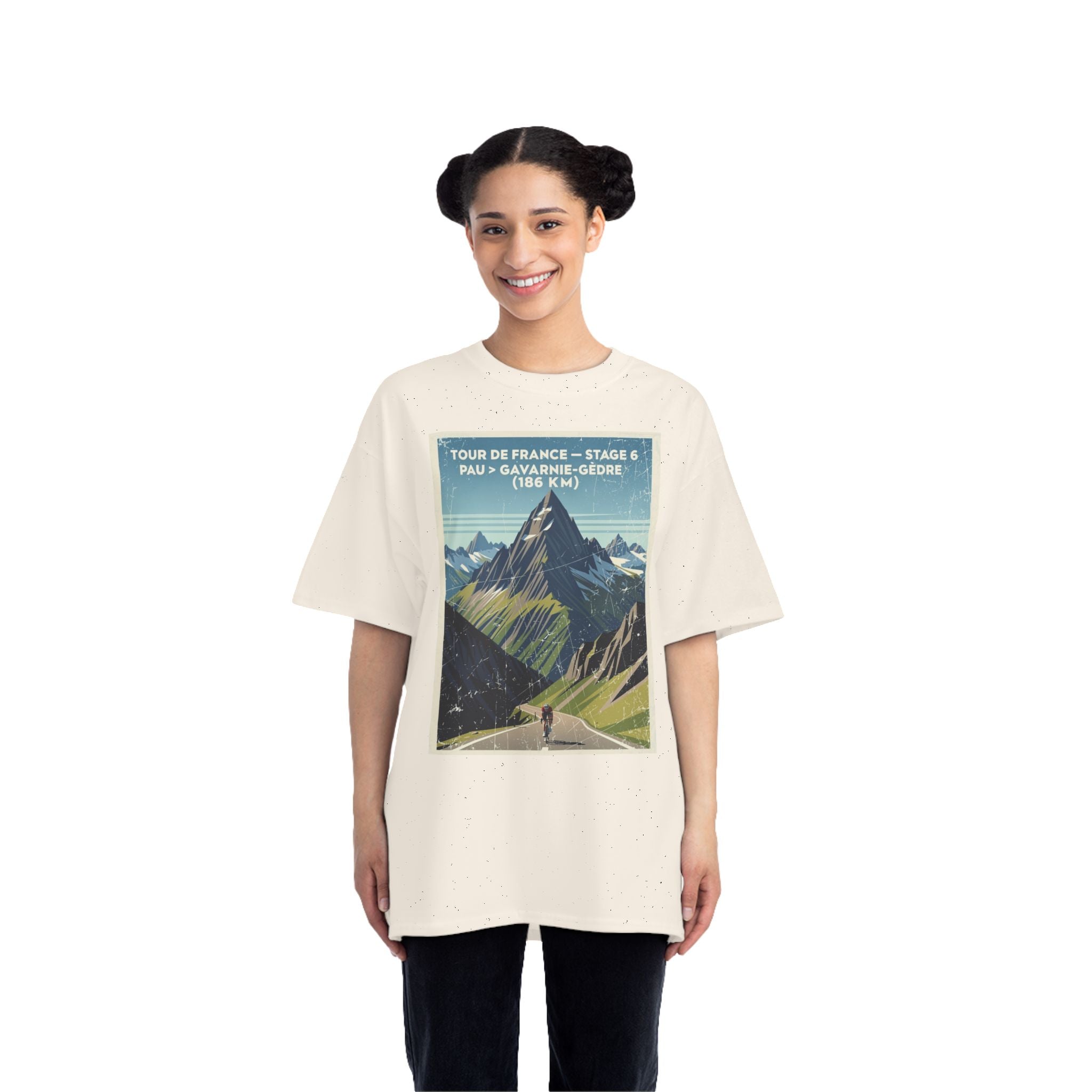 Tour de France 2026 Stage 6 Pau > Gavarnie-Gèdre T-Shirt | Mountain Poster, Solo Climber