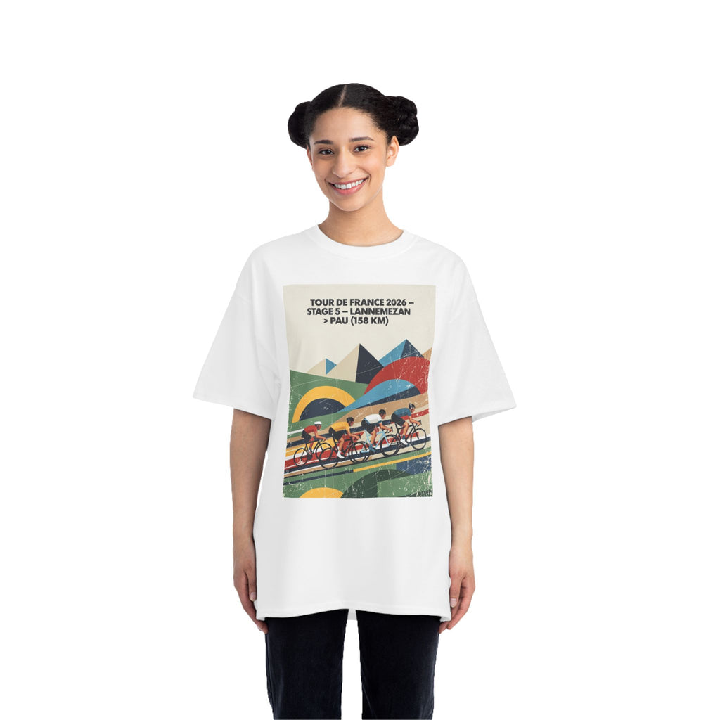 Tour de France 2026 Stage 5 Lannemezan > Pau T-Shirt | Bauhaus Cycling Illustration