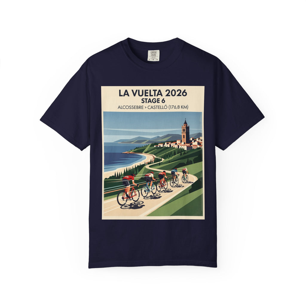 2026 Vuelta a España Stage 6 Cycling T-Shirt | Alcossebre to Castelló 176.8km | Graphic Tee