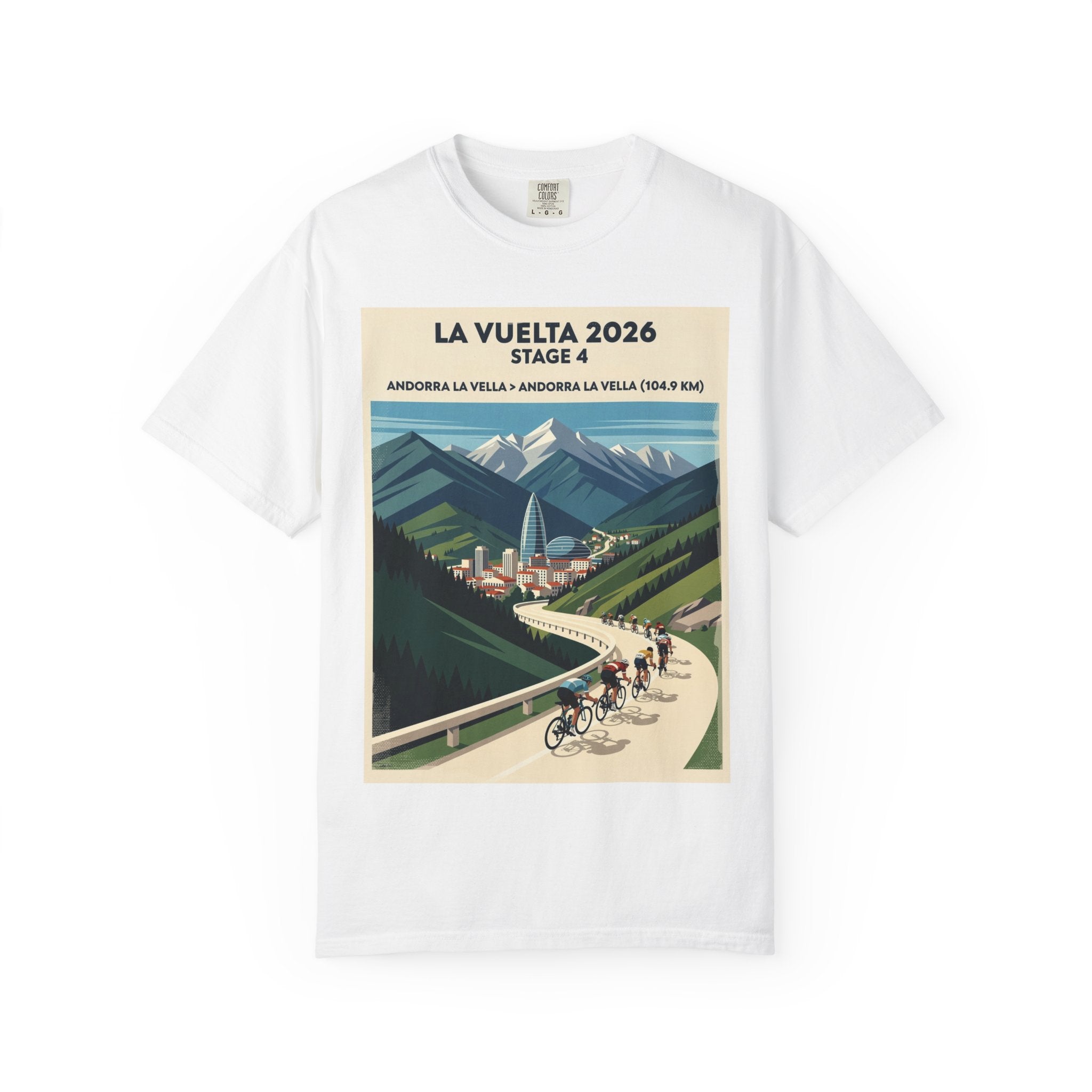 2026 Vuelta a España Stage 4 Cycling T-Shirt | Andorra la Vella 104.9km | Graphic Tee