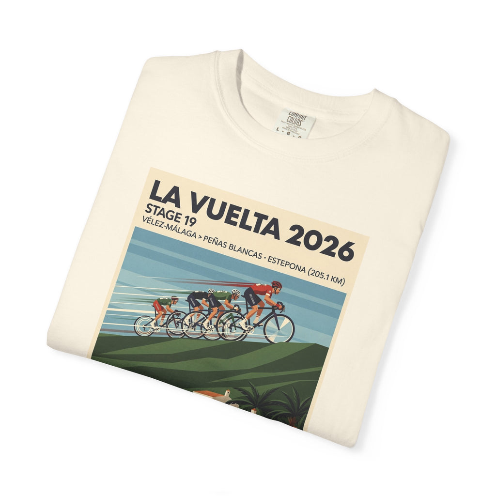 2026 Vuelta a España Stage 19 Cycling T-Shirt | Vélez-Málaga to Peñas Blancas 205.1km | Graphic Tee
