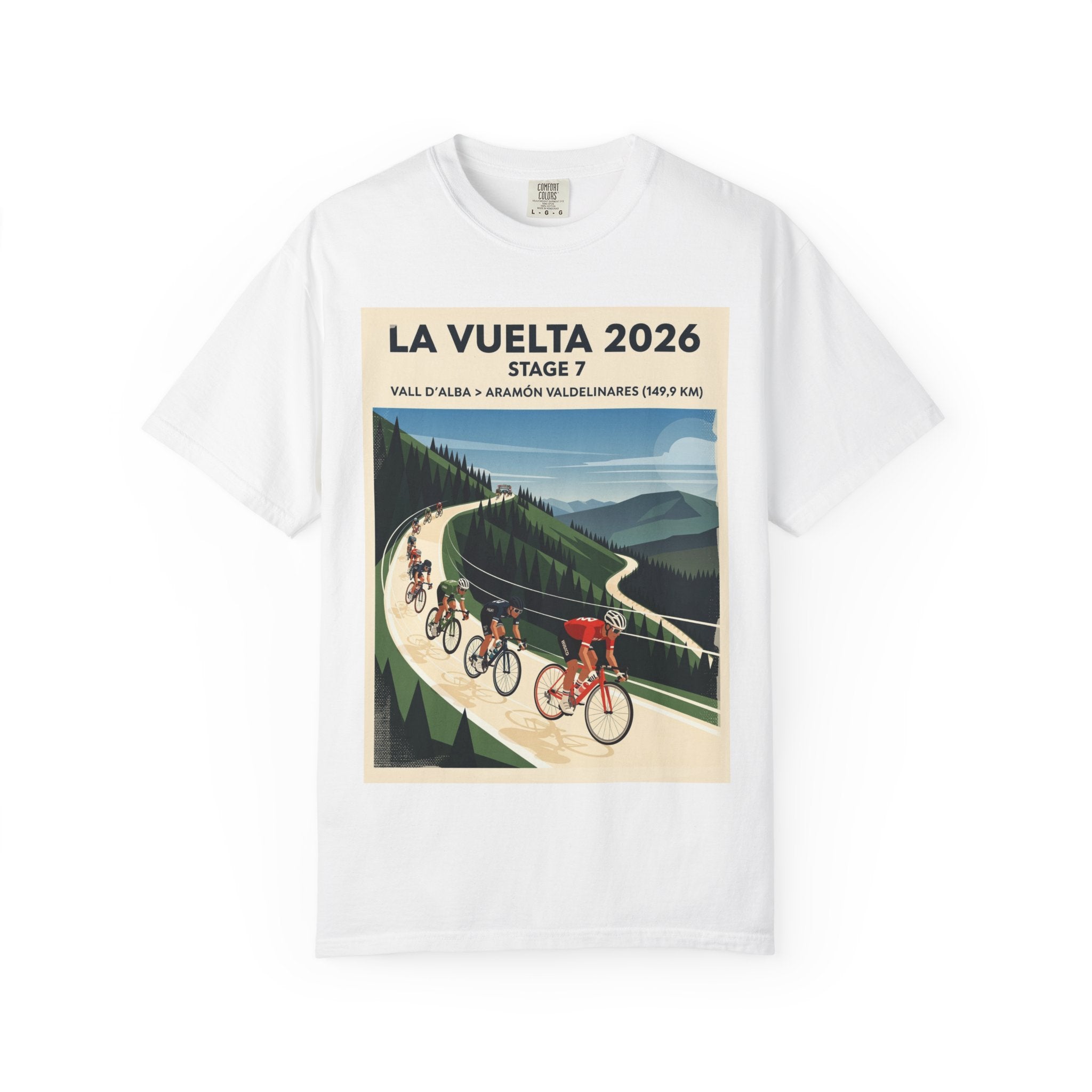 2026 Vuelta a España Stage 7 Cycling T-Shirt | Vall d'Alba to Valdelinares 149.9km | Graphic Tee