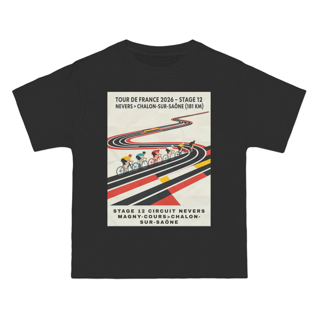 Tour de France 2026 Stage 12 Nevers to Chalon-sur-Saône T-Shirt | Bauhaus Cycling Poster