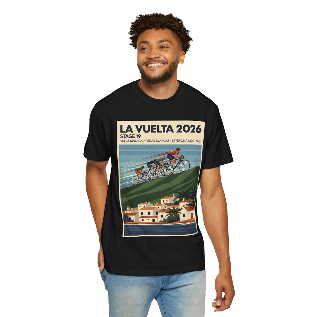 2026 Vuelta a España Stage 19 Cycling T-Shirt | Vélez-Málaga to Peñas Blancas 205.1km | Graphic Tee