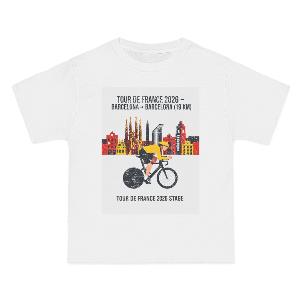 Tour de France vintage Stage 1 2026 Barcelona Time Trial Graphic T-Shirt | Bauhaus Cyclist